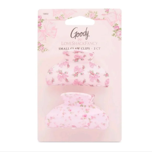 NWT - LoveShackFancy x Goody - Small Clips - Rosa Beaux & English Ivy - Pink Love Shack Fancy x Goody | Set of 2 Pink | Mercari main image 2